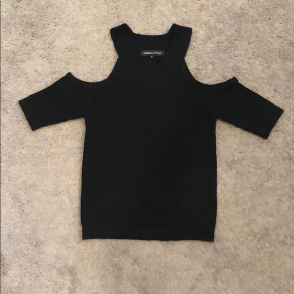 Black Cold Shoulder top - Picture 1 of 2